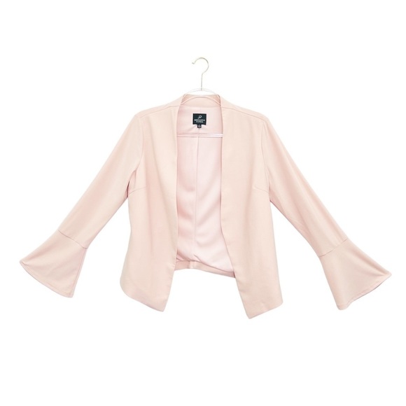 Adrianna Pappel Women’s Jacket Pink Size Small Open-Front Bell Sleeves Suit New - Picture 5 of 9